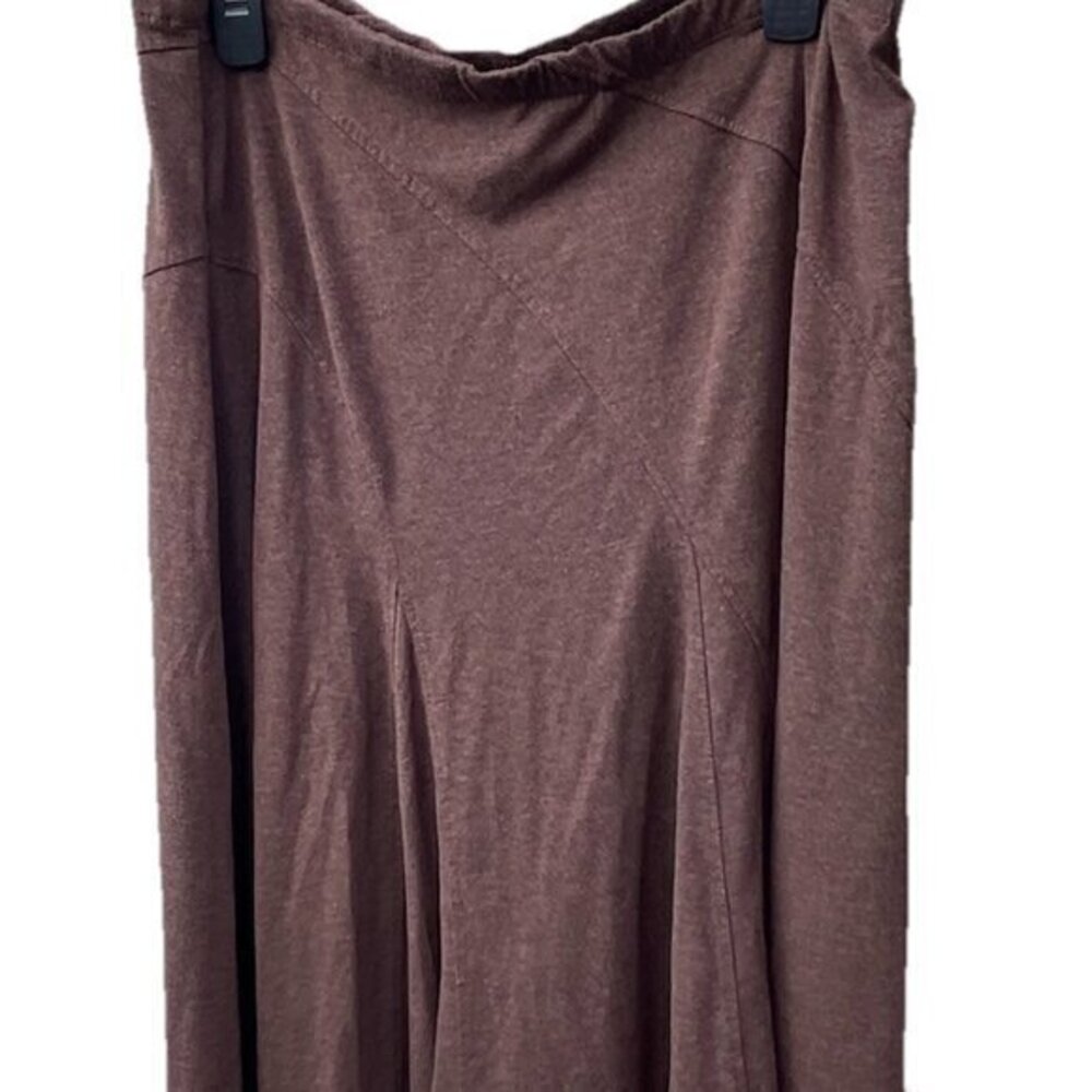 Vintage White Stag Layer Embroidered Long Skirt Brown Stretchable Women’s Size L